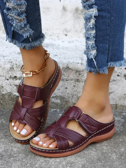 Julia | Sandales confortables en cuir pour femmes